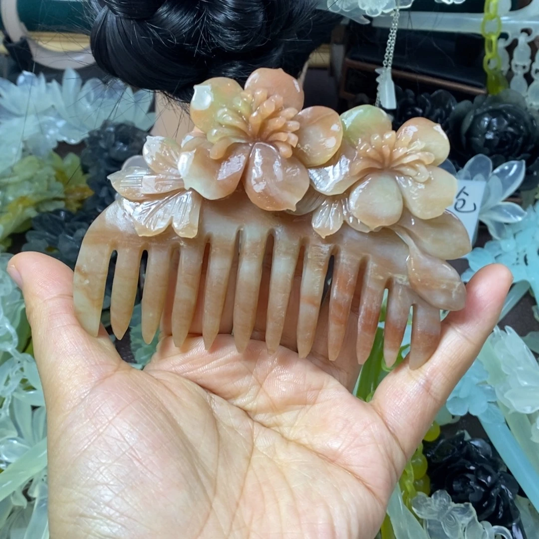 蛇纹石玉未镶嵌发饰