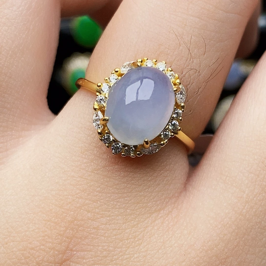 银S925镶嵌戒指翡翠9226