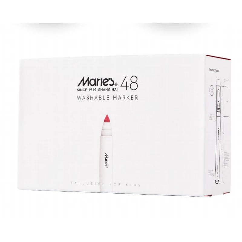 马利【红标超可水洗马克笔】国际产品锥头马克笔/圆头水彩笔更安全