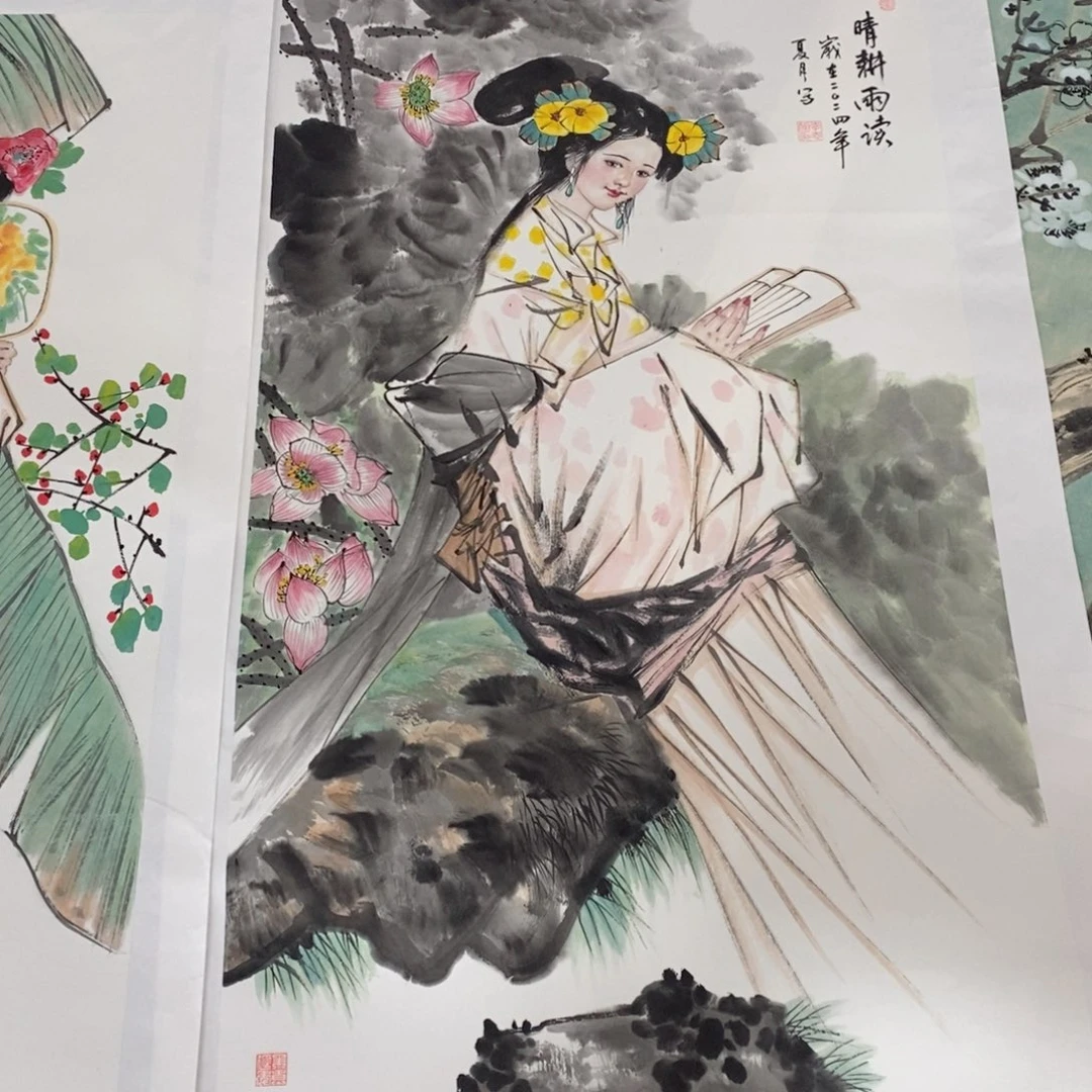 国画雨***夜李志朝四尺曈