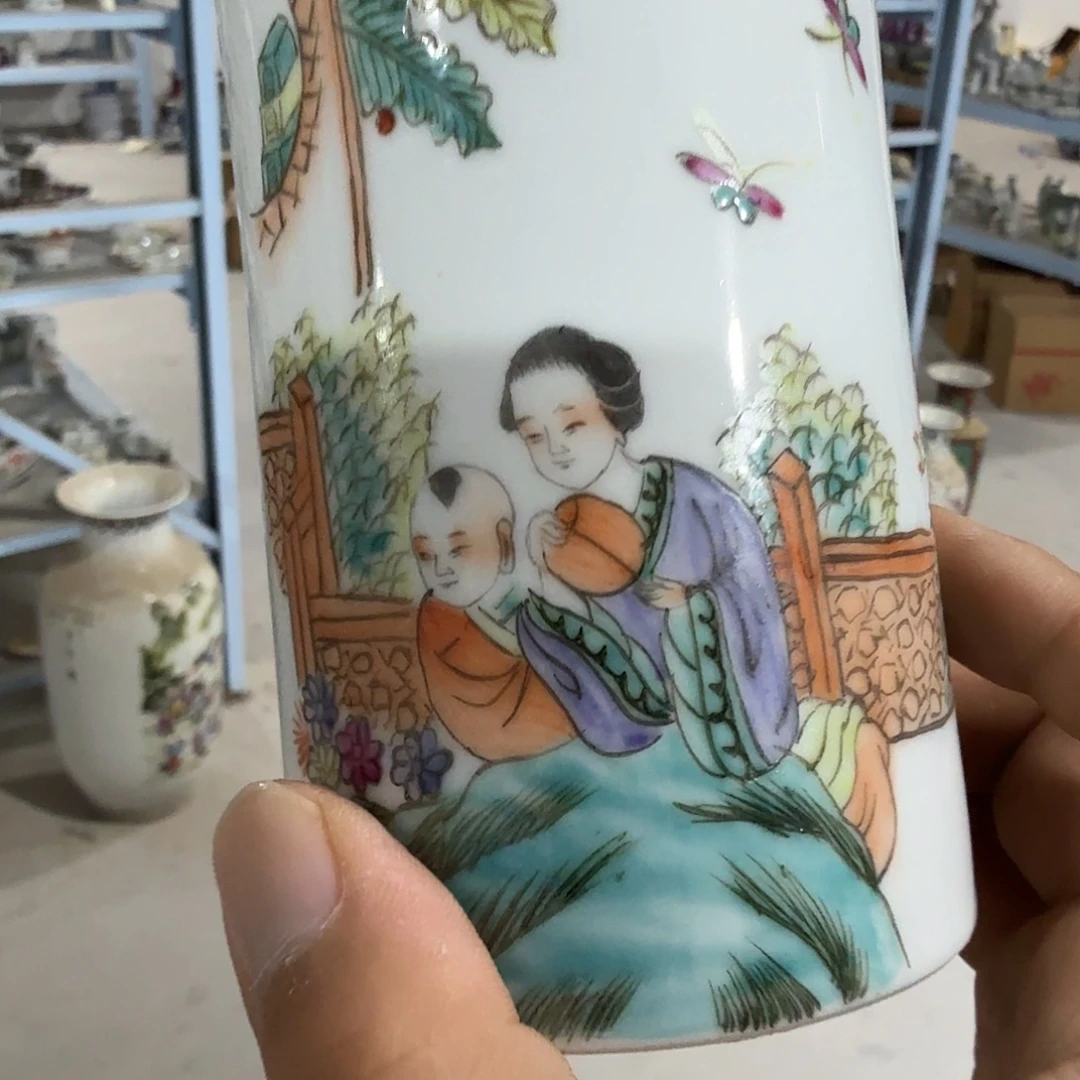 瓷片摆件手绘瓷器全部处理
