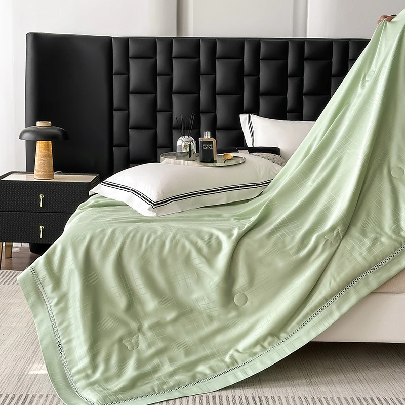 【天丝夏被】100%莱赛尔天丝提花夏被空调被轻奢镂空飞边夏季夏凉被