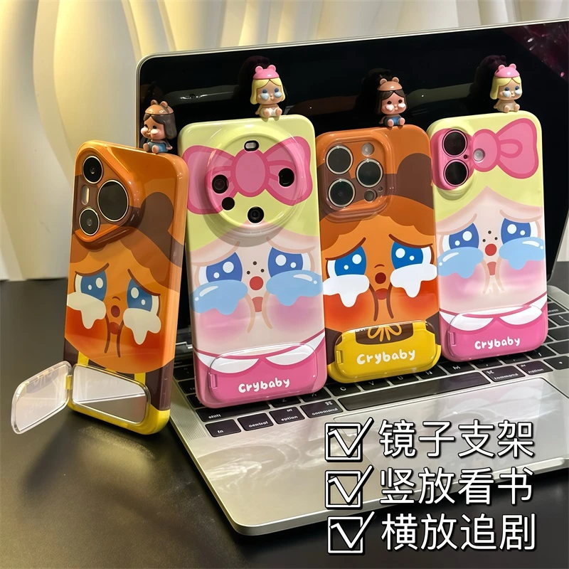 哭娃宝宝适用iphone16手机壳15PRO/14Pro支架13/12/11/XR菲林硬壳