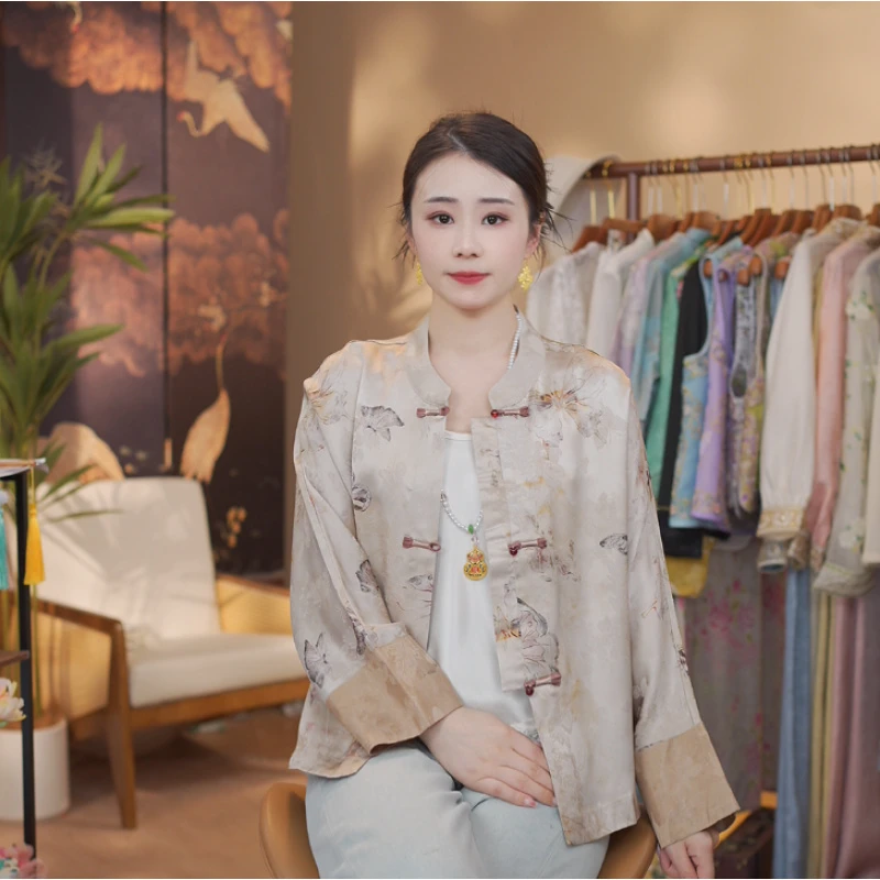 《枯叶蝶-外套》新中式提花国风休闲百搭高定气质外套