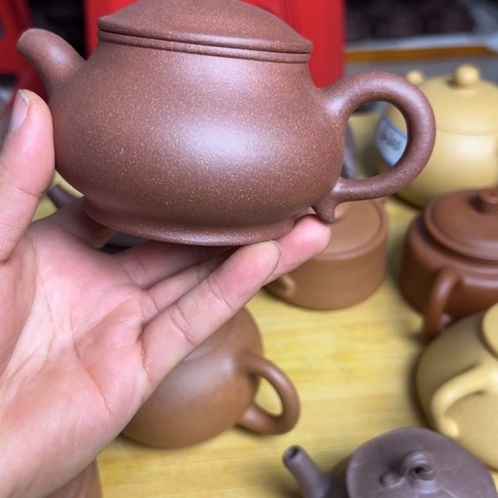 紫砂茶壶紫泥潘壶230左右瑕疵
