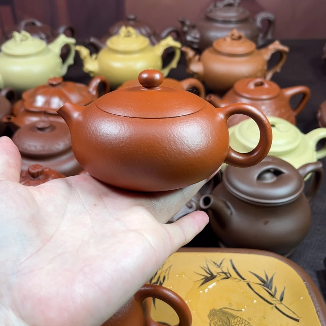 茶壶紫砂珞**苑原矿朱泥160毫升
