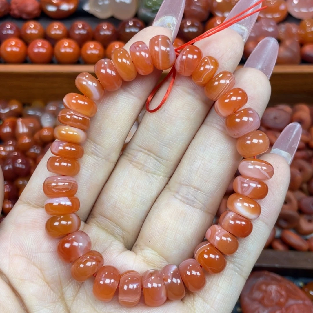 南红玛瑙未镶嵌颈饰单圈9mm+