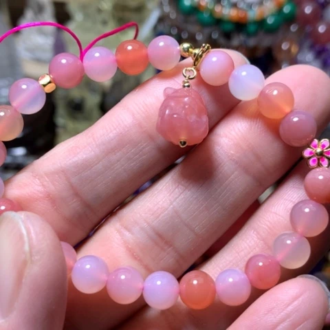 玛瑙/玉髓手链未镶嵌手串7mm