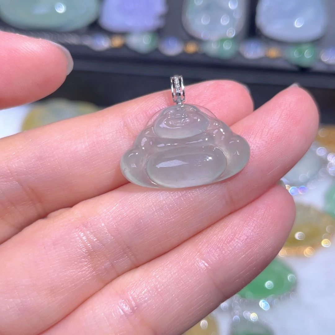 颈饰18K金镶嵌翡翠翡翠