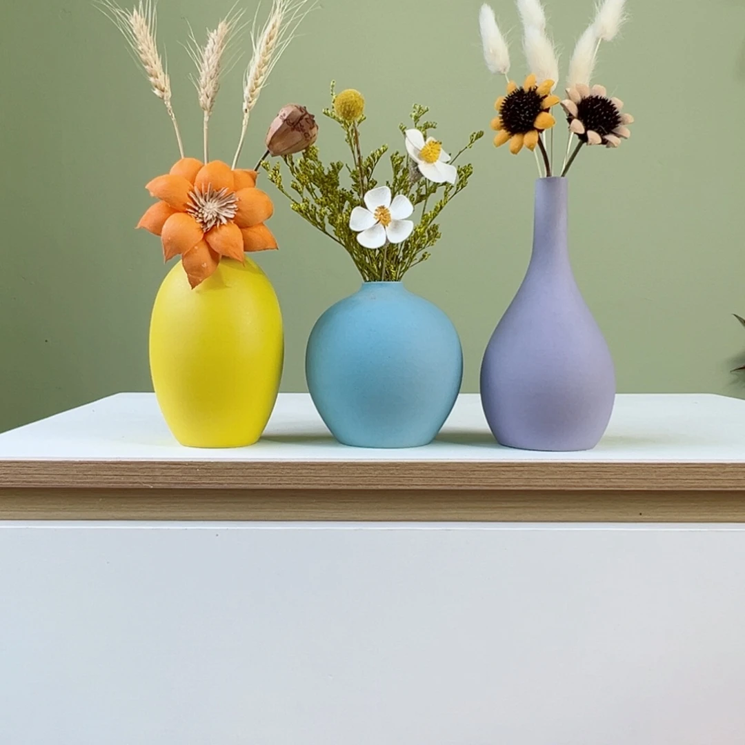 摆件陶瓷花瓶带花高度20-30厘米左右