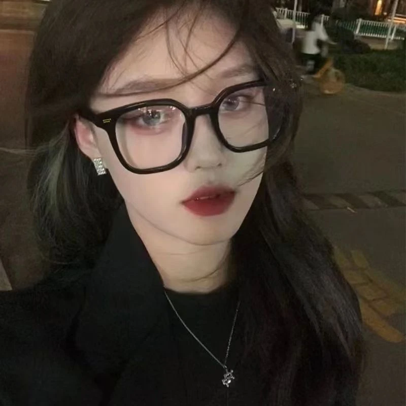 【品牌】小红书亮黑框近视眼镜男女素颜方圆脸显瘦百搭可配度数文艺