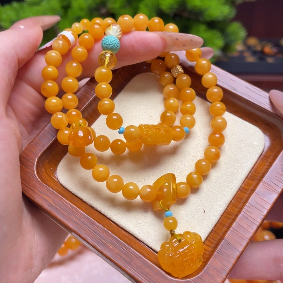 蜜蜡手链未镶嵌手串