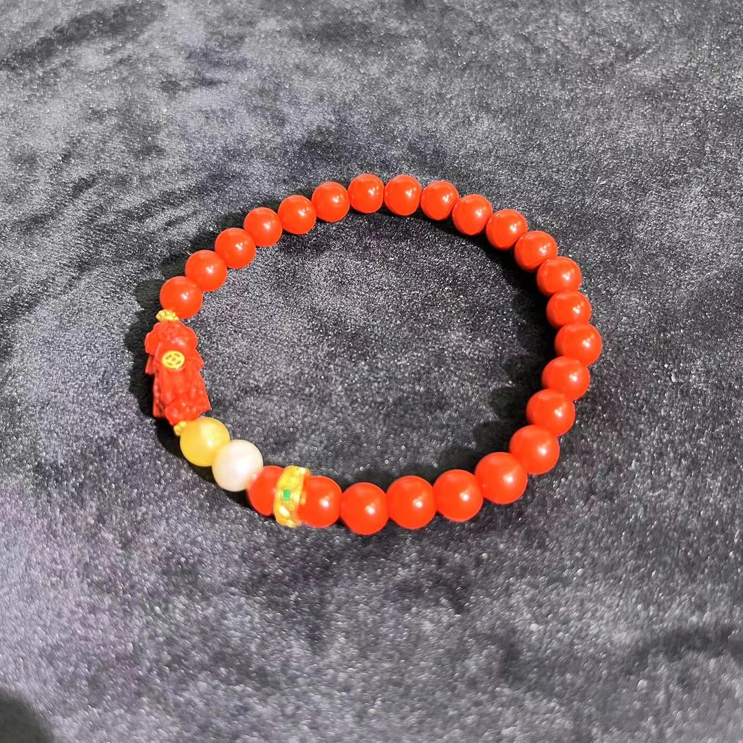 含辰砂工艺品【云锦出品】朱砂貔貅高含量红砂