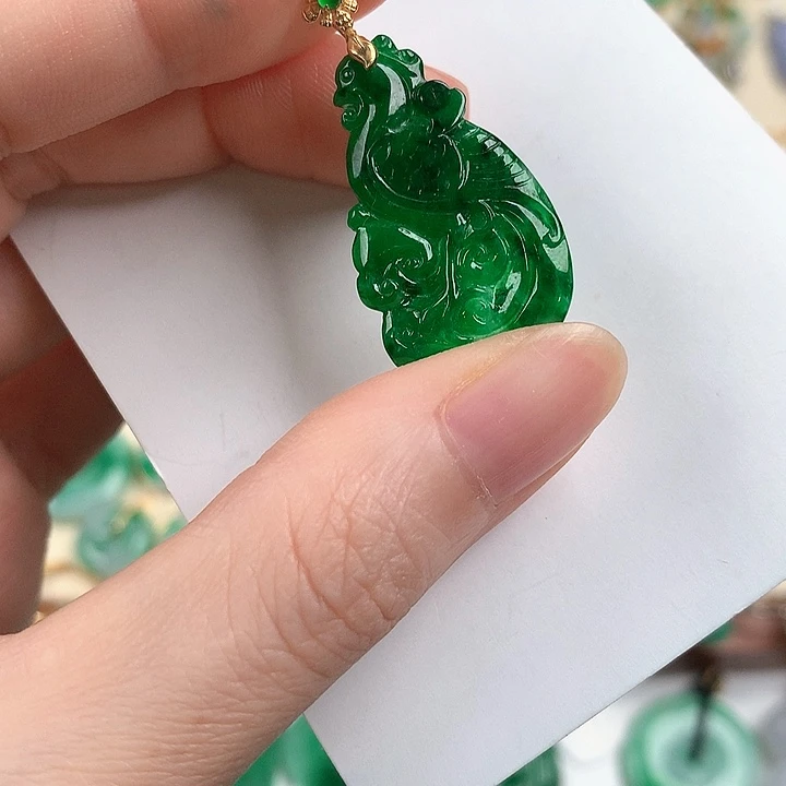 颈饰18K金镶嵌翡翠87534678788