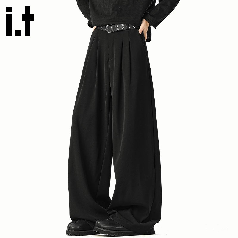 i.t:CHOCOOLATE高级感男士休闲裤2025秋冬新款美式宽松通勤小西裤