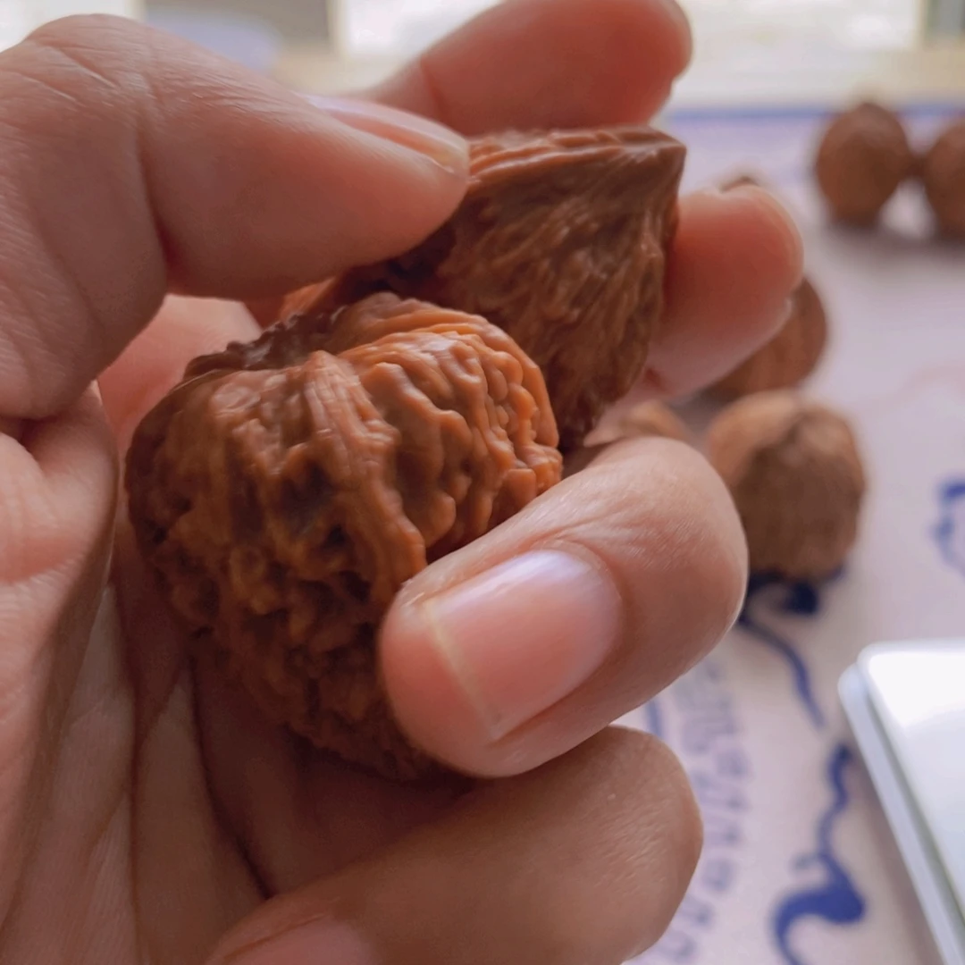 看***看大叶紫檀（黑酸枝木类）文玩核桃塔尖核桃