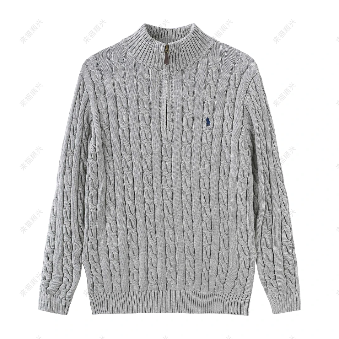 【思思专属】SoulFork小马绞花半拉链款长袖半高领半高拉链麻花老钱