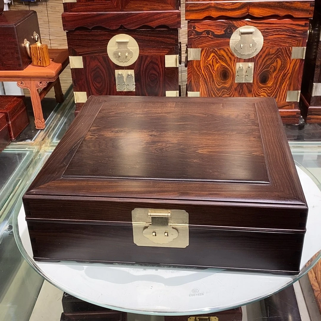 东非黑黄檀（紫光檀）独板九宫格盒35/35/11