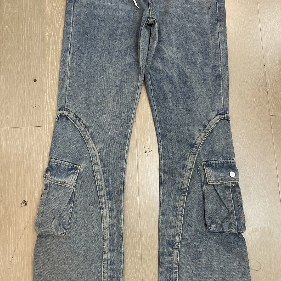 245#高腰抽绳多口袋工装微辣裤K28#