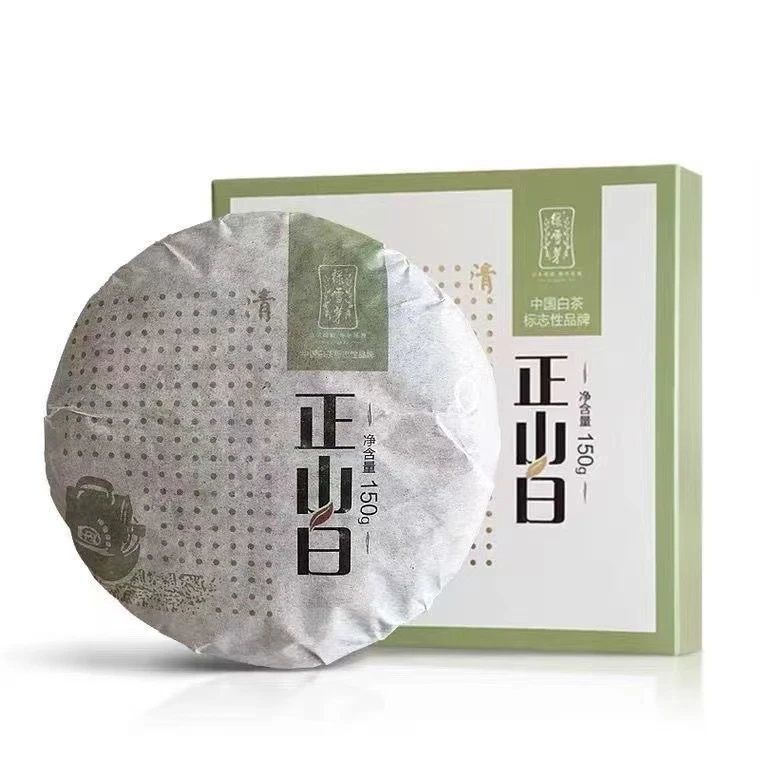 【绿雪芽】正山白【清】2011年特级牡丹拼寿眉150g饼茶