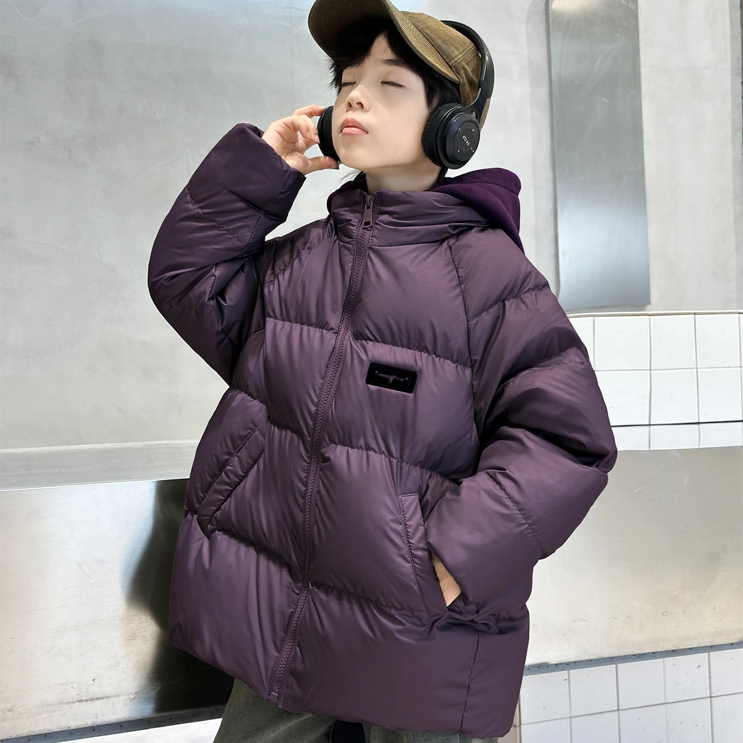 儿童装男童冬装加厚棉衣外套2025新款中大童棉袄冬季男孩保暖棉服