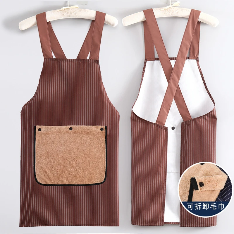 餐饮专用复合防水围裙家用厨房防污围腰印字透气餐饮专用工作服女