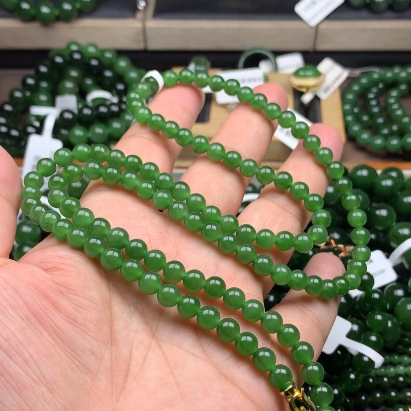 【闪购商品】颈饰未镶嵌和田玉（碧玉）冰阳6m m