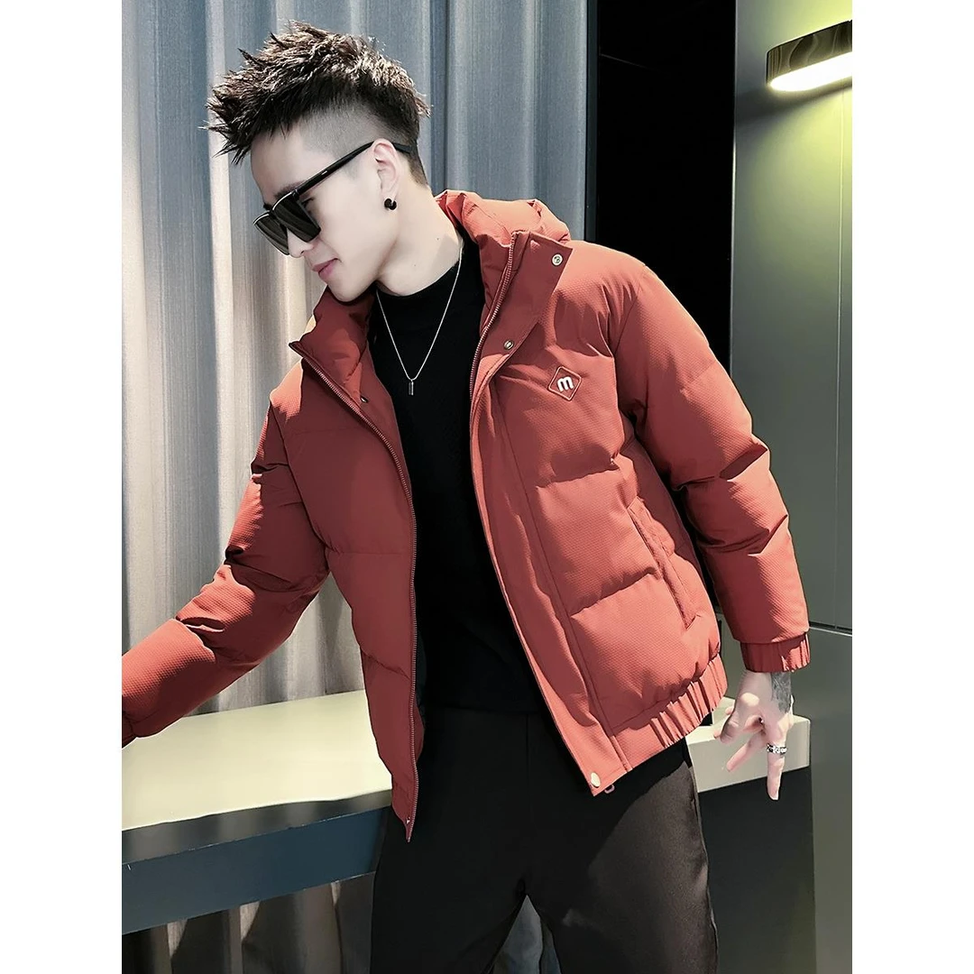 轻奢痞帅男装连帽棉衣新款爆款冬季时尚休闲加厚百搭美式棉服外套