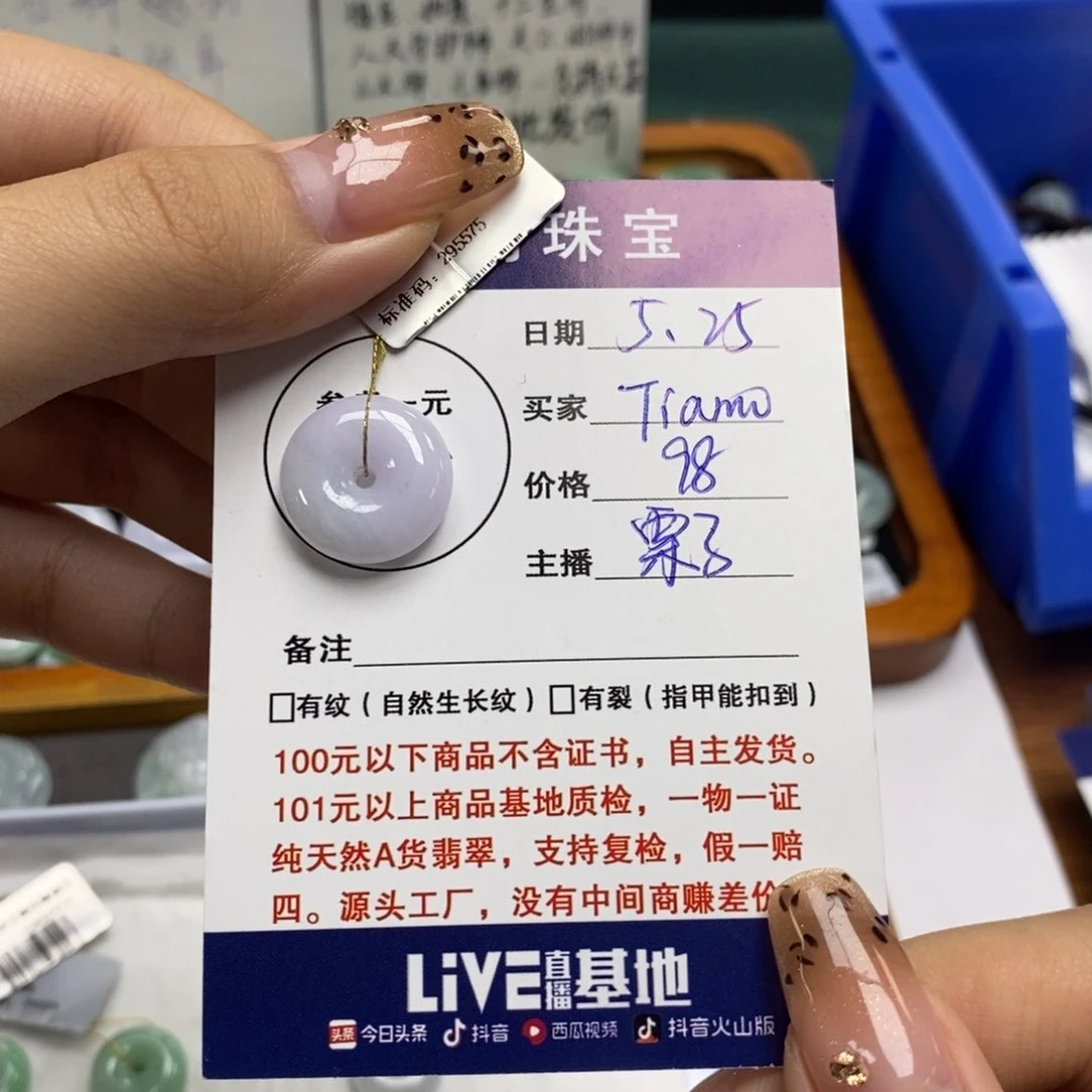 翡翠未镶嵌颈饰T****?平安扣