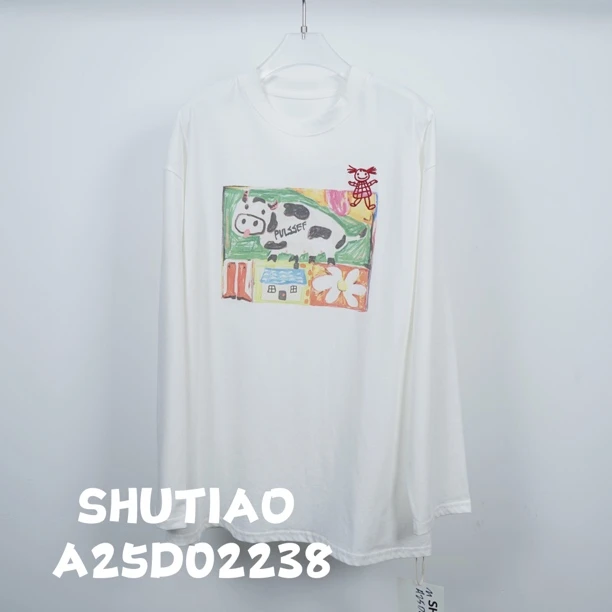 【SHUTIAO】2025夏季：新款小众设计款T恤A25D02238