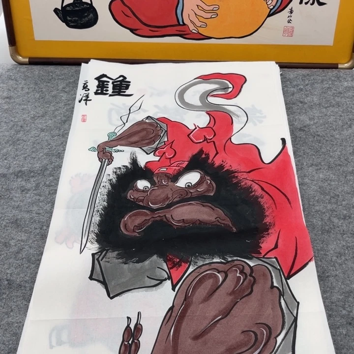 国画手绘禅意画一物一拍