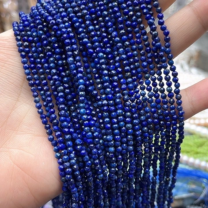 未镶嵌玛瑙/玉髓珠宝半成品一条2.8mm左右青金刻面