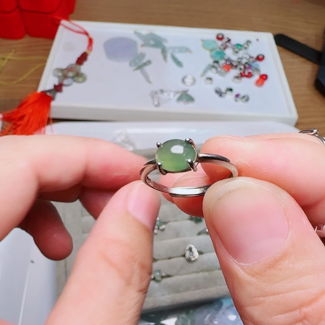 翡翠戒指未镶嵌徐*~蛋面