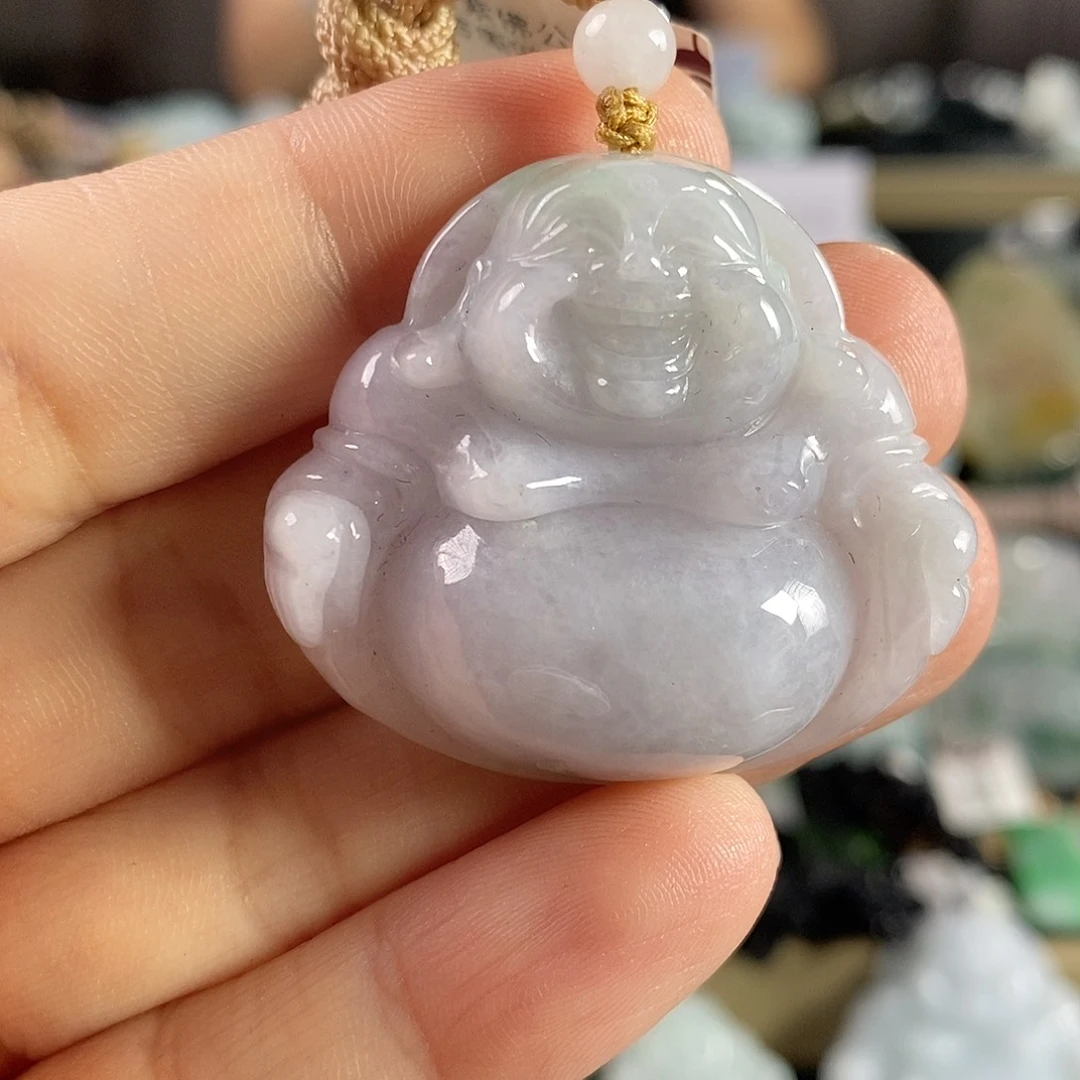翡翠未镶嵌颈饰佛公