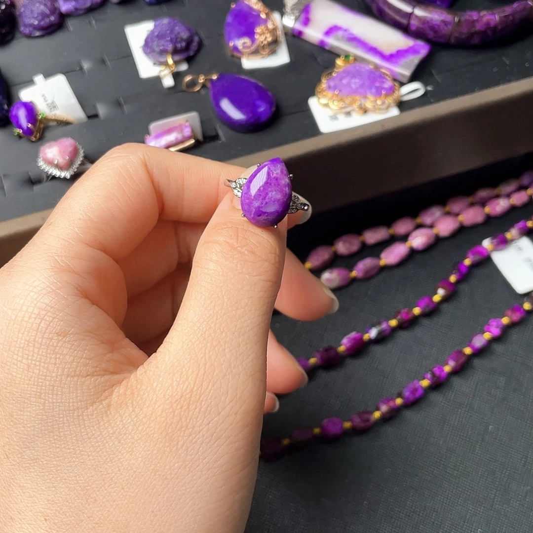 苏纪石（舒俱来）银S925镶嵌戒指