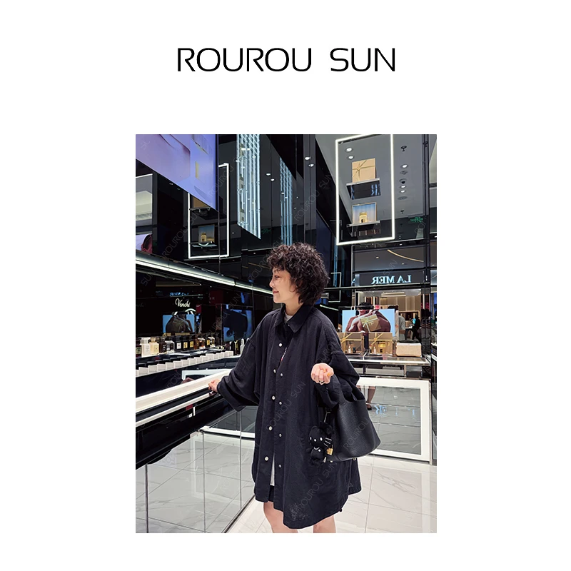26586韩版设计感小众简约百搭宽松休闲廓形外套上衣