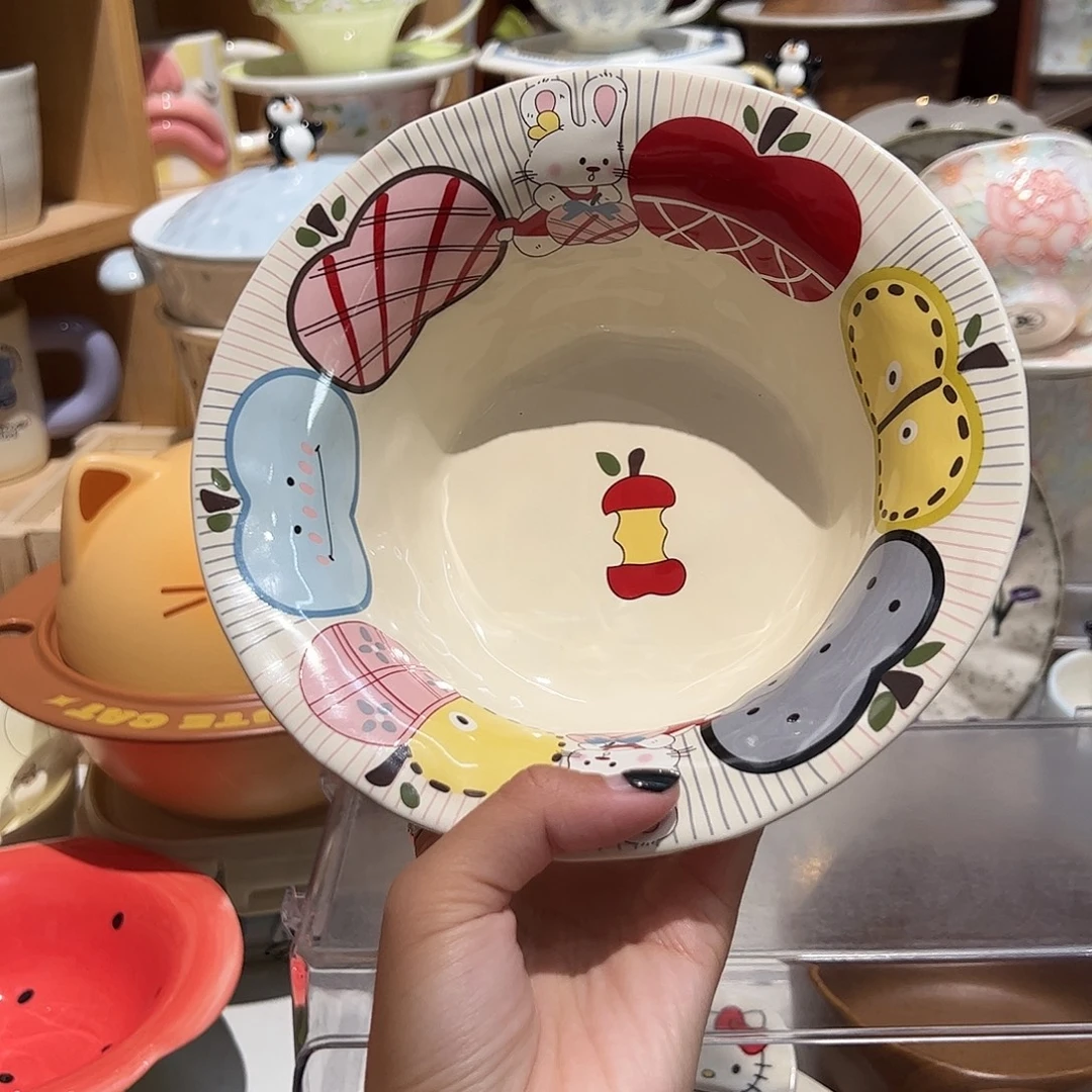 苹果小兔子反口碗