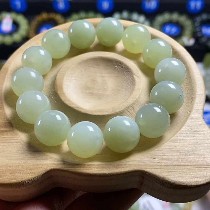 【闪购商品】蛇纹石玉手链未镶嵌阿**✨卡14