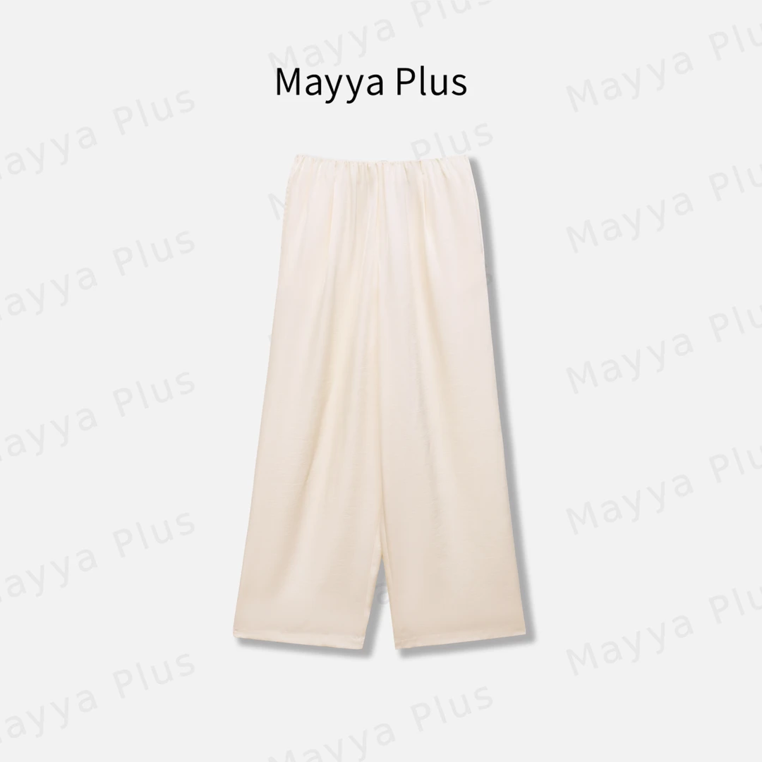 【浮光】Mayya Plus麦芽定制慵懒高腰休闲裤夏季百搭直筒裤32528238