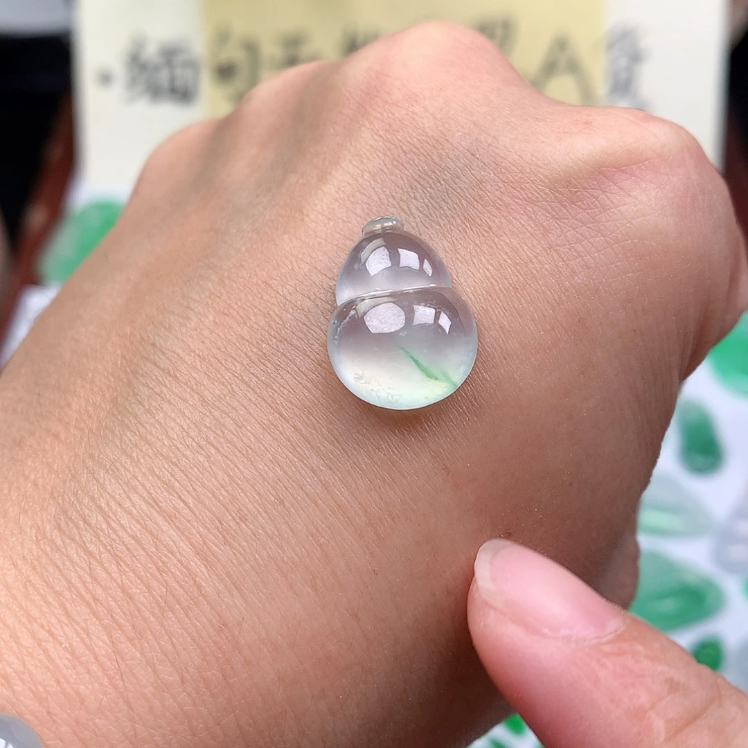 翡翠裸石缅甸天然A货翡翠冰种葫芦