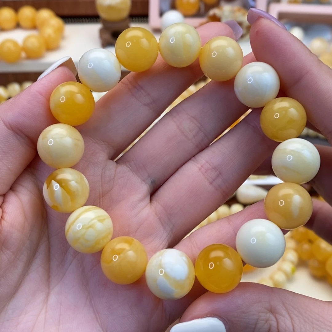 【闪购商品】未镶嵌蜜蜡裸石手链14mm