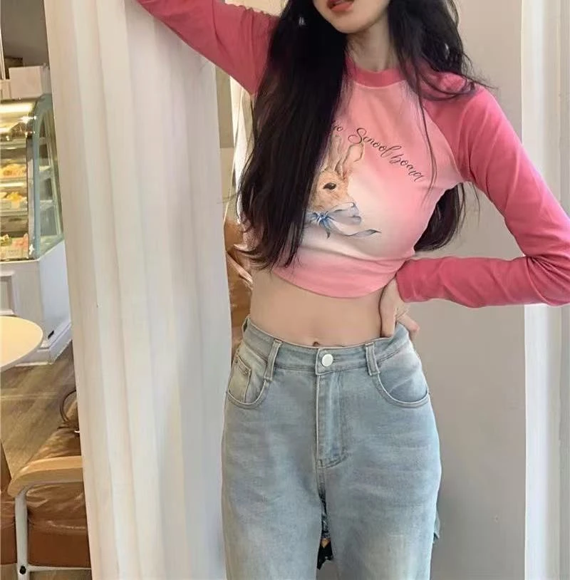 小闪编码 0004显瘦简约百搭上衣韩式辣妹好看