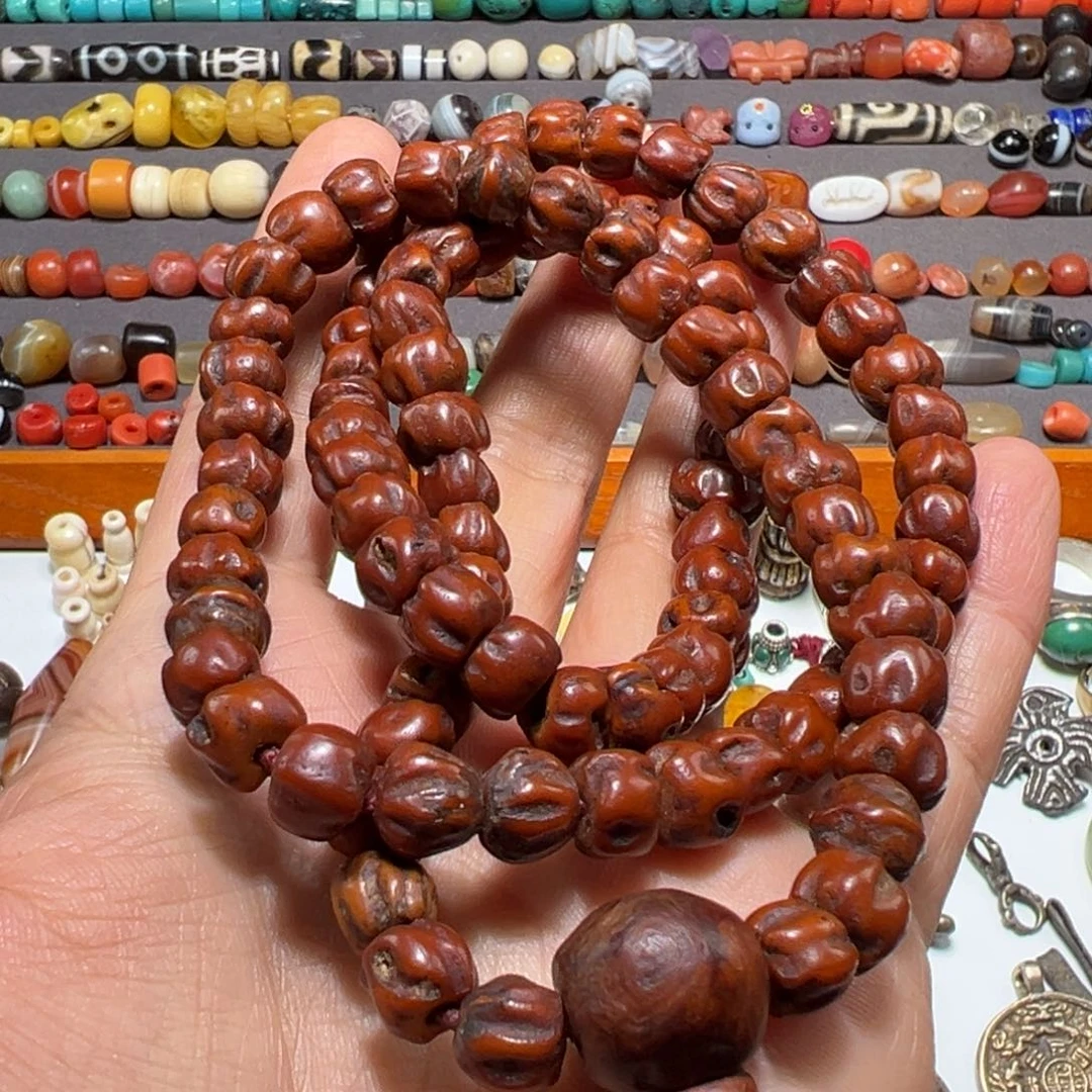 柏香籽/百香籽吊坠墨白藏传出品05