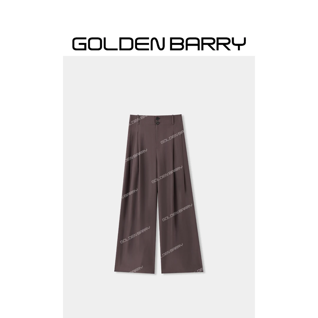 GOLDENBARRY|541161垂感时尚西裤气质高腰百搭夏季休闲宽松简约