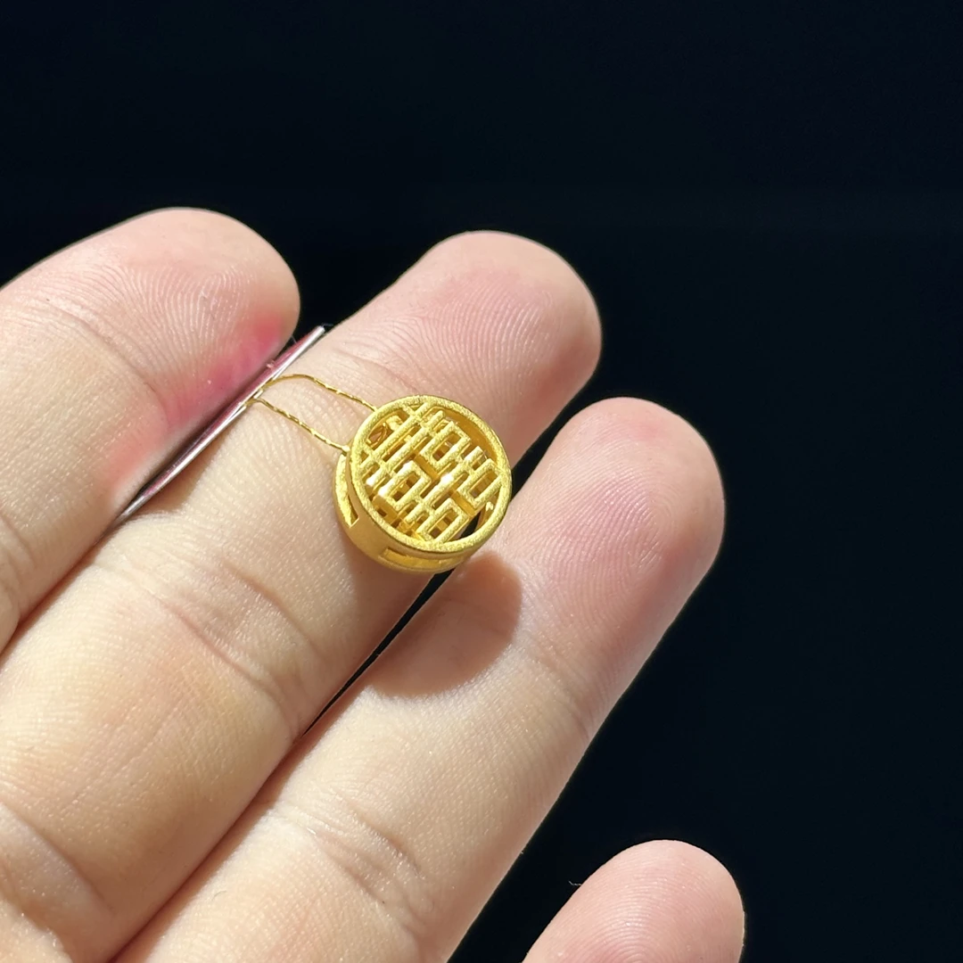 足金999 双喜通孔 1.268