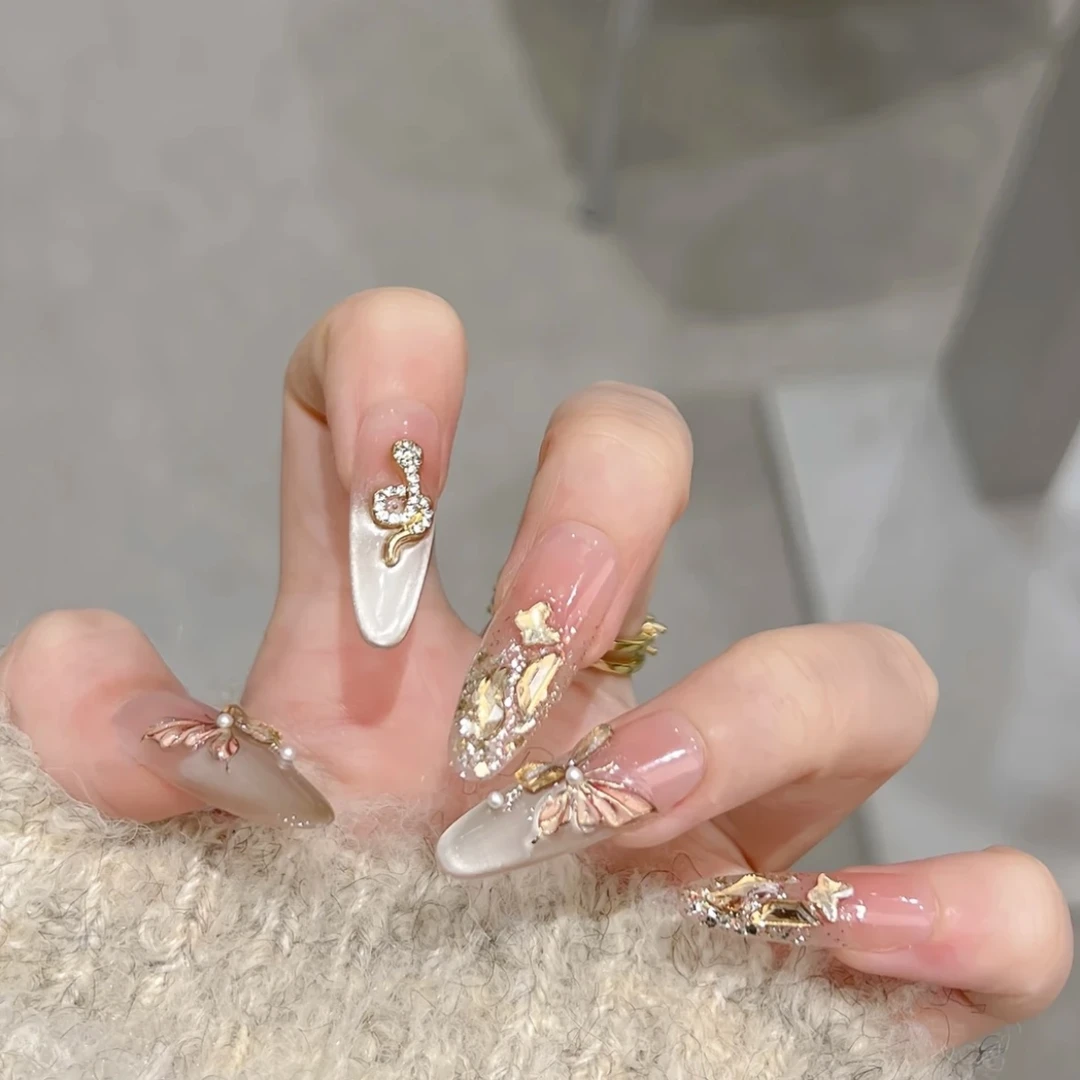 【金蛇来财】蝴蝶金蛇招财高级显贵纯手工穿戴甲