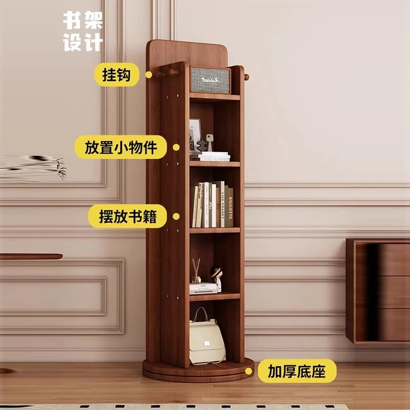 新中式衣架落地立式旋转全身镜家用玄关衣帽间客厅布置家居用品