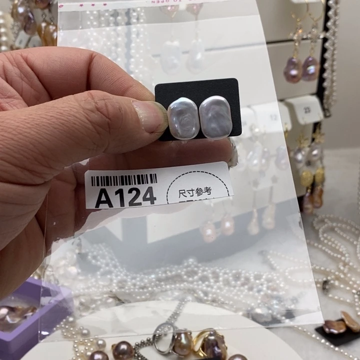 淡水珍珠银S925镶嵌颈饰124
