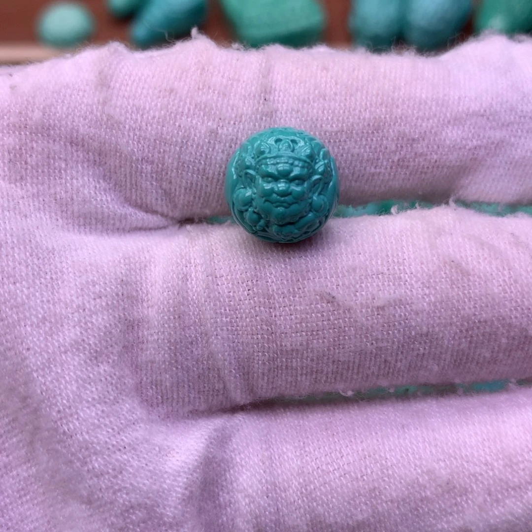 原生态散珠配珠黄财神卡11.6