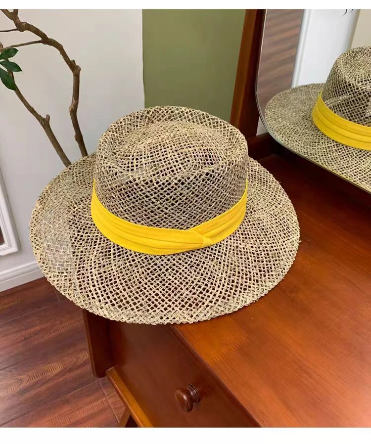 唐乐乐丨25new春夏法式平顶草编英伦礼帽度假帽子